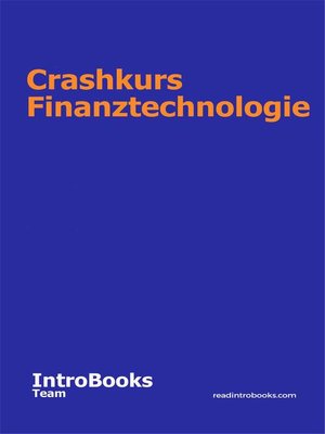 cover image of Crashkurs Finanztechnologie